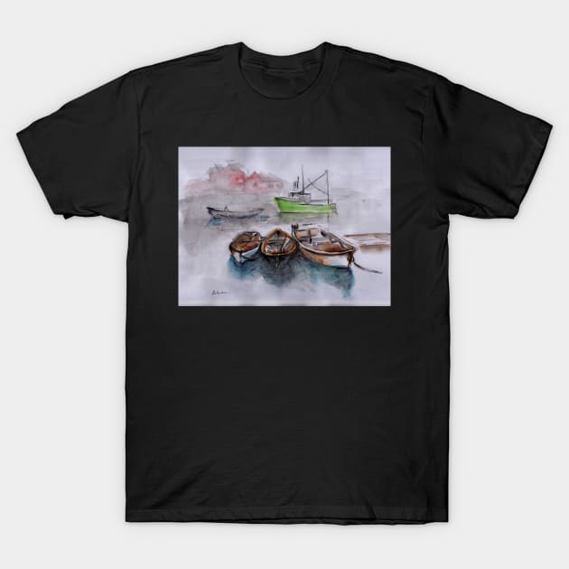 A Peaceful Place - Watercolor Painting by Rebecca Rees T-Shirt by tranquilwaters